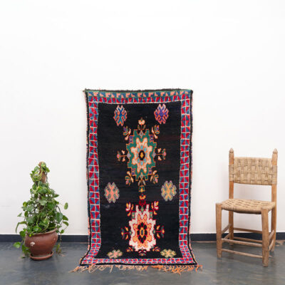 Small Vintage Boujaad Rug Black