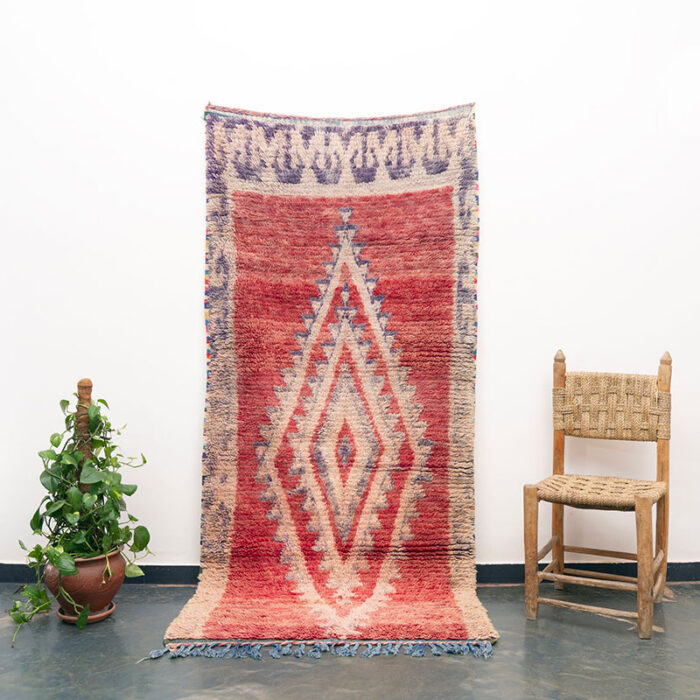 Moroccan Vintage Pink Area Rug