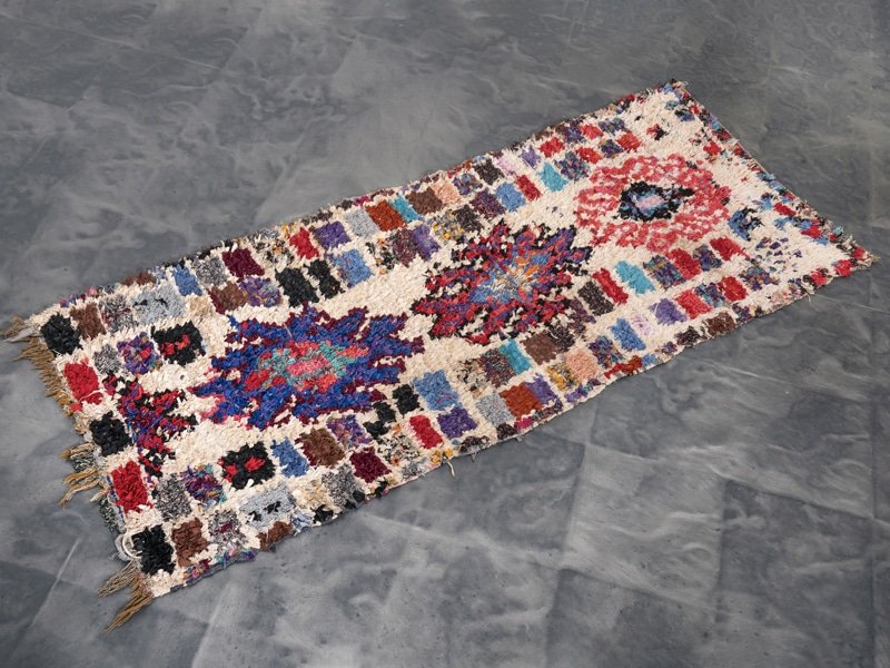 3x5 Moroccan Runner Handmade Cotton Rag rug Runner - ASALA LIVING