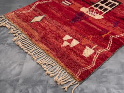 5x8 Red Large Moroccan Boujaad Rug - Image 6