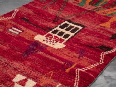 5x8 Red Large Moroccan Boujaad Rug - Image 5