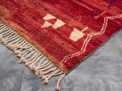 5x8 Red Large Moroccan Boujaad Rug - Image 7