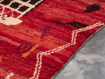 5x8 Red Large Moroccan Boujaad Rug - Image 8