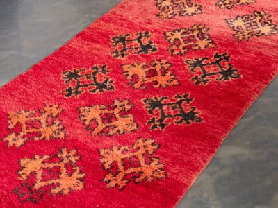 3x9 Red Moroccan Runner Rug - Image 4