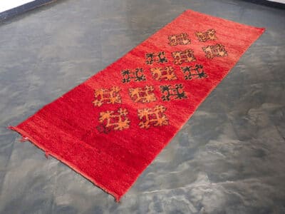 3x9 Red Moroccan Runner Rug - Image 2