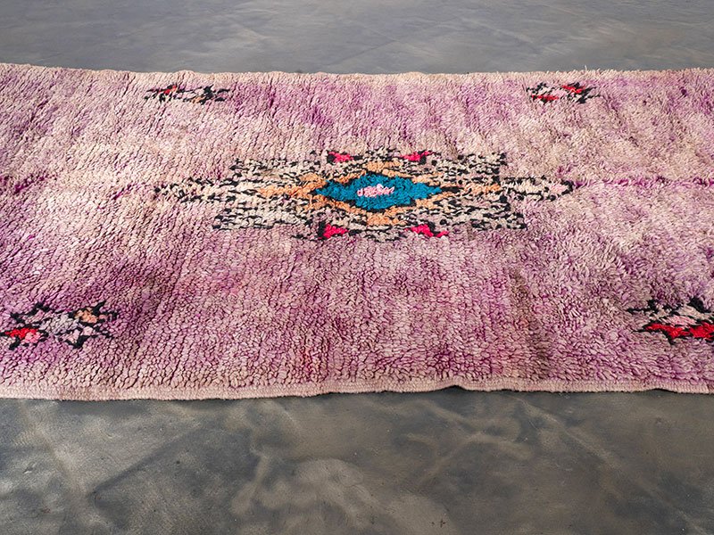 4x11 Large Moroccan Purple Rug - ASALA LIVING