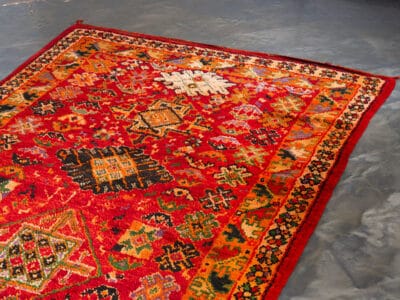 5X8 Orange Vintage Boujaad Rug - Image 3