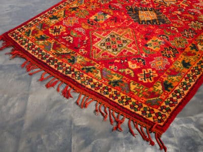 5X8 Orange Vintage Boujaad Rug - Image 4