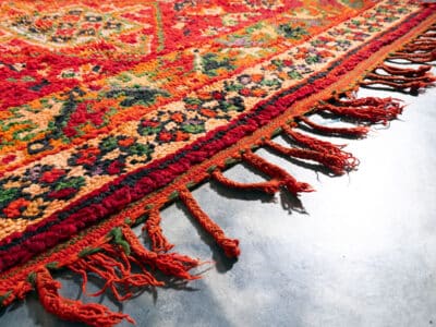 5X8 Orange Vintage Boujaad Rug - Image 9