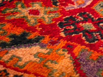 5X8 Orange Vintage Boujaad Rug - Image 5