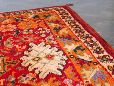 5X8 Orange Vintage Boujaad Rug - Image 8