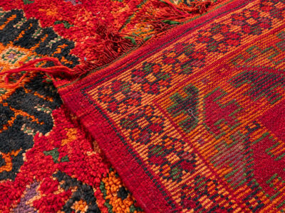 5X8 Orange Vintage Boujaad Rug - Image 10