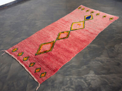 3x8 Moroccan Pink Boho Rug - Image 2