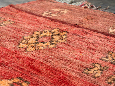 3x5 Small Berber Red Rug - Image 9