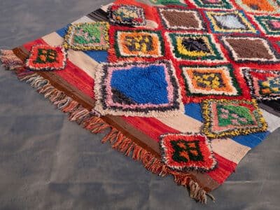 3x4 Small Vintage Moroccan Multicolor Rug - Image 5
