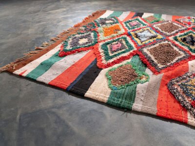 3x4 Small Vintage Moroccan Multicolor Rug - Image 4