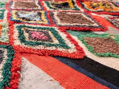 3x4 Small Vintage Moroccan Multicolor Rug - Image 8
