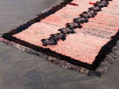 3x5 Small Vintage Moroccan Pink Rug - Image 4