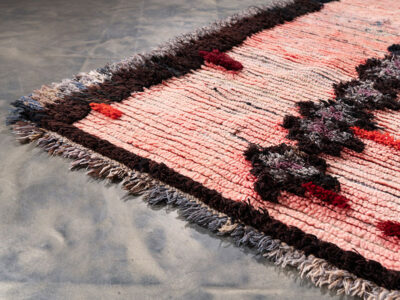 3x5 Small Vintage Moroccan Pink Rug - Image 6