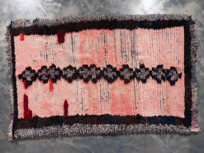 3x5 Small Vintage Moroccan Pink Rug - Image 8