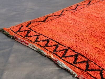 3x7 Medium Vintage Moroccan Orange Rug - Image 5