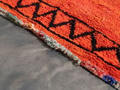 3x7 Medium Vintage Moroccan Orange Rug - Image 6