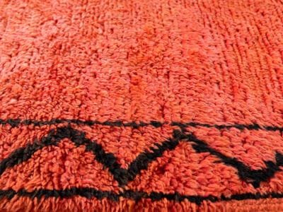 3x7 Medium Vintage Moroccan Orange Rug - Image 8