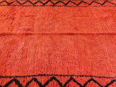 3x7 Medium Vintage Moroccan Orange Rug - Image 9