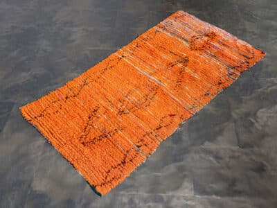 3x6 Orange Vintage Moroccan Rug - Image 2