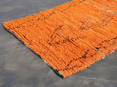 3x6 Orange Vintage Moroccan Rug - Image 3