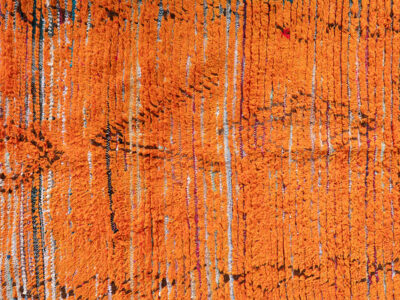 3x6 Orange Vintage Moroccan Rug - Image 7