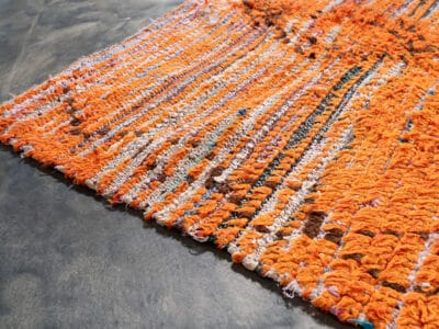 3x6 Orange Vintage Moroccan Rug - Image 5