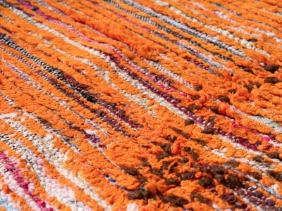 3x6 Orange Vintage Moroccan Rug - Image 8