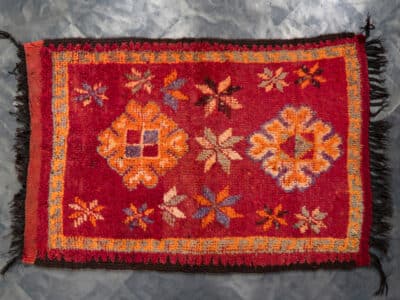 3x5 Red Small Vintage Rug - Image 3