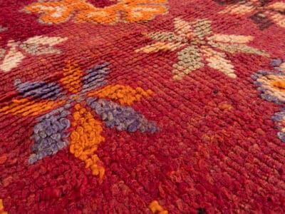 3x5 Red Small Vintage Rug - Image 8