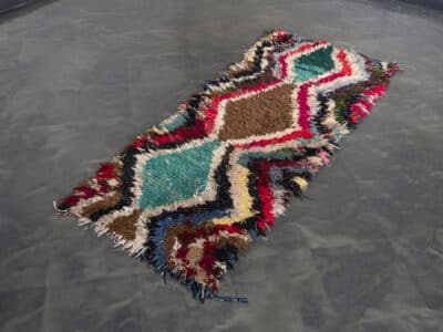 3×6 Moroccan Boucherouite Carpet Multicolor - Image 2