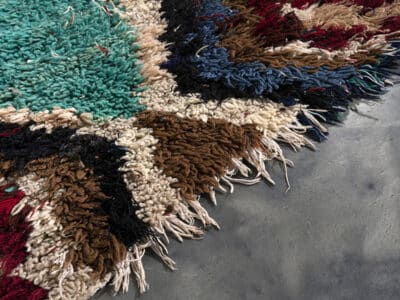 3×6 Moroccan Boucherouite Carpet Multicolor - Image 3