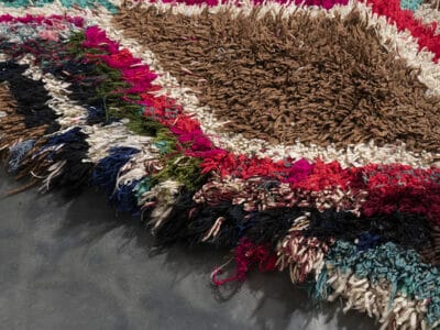 3×6 Moroccan Boucherouite Carpet Multicolor - Image 6