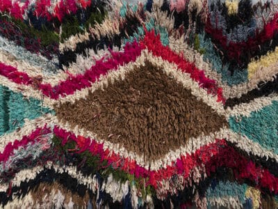 3×6 Moroccan Boucherouite Carpet Multicolor - Image 8