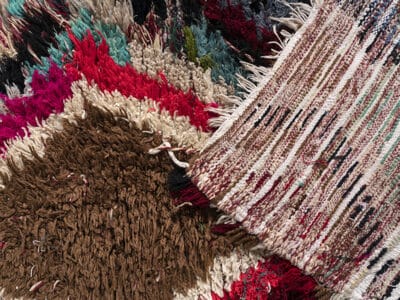 3×6 Moroccan Boucherouite Carpet Multicolor - Image 10