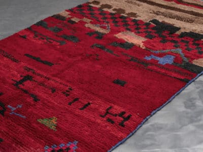 5×8 ft Moroccan Large Boujaad Red Rug - Image 5