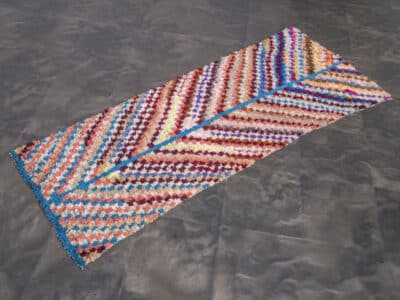 2x6 Moroccan Handmade Multicolor Cotton Rag rug Runner - Image 2