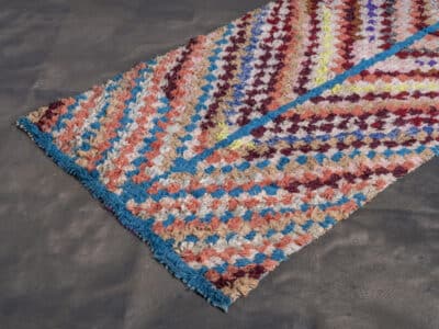 2x6 Moroccan Handmade Multicolor Cotton Rag rug Runner - Image 4