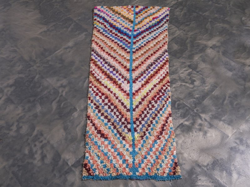 2x6 Moroccan Handmade Multicolor Cotton Rag rug Runner - ASALA LIVING