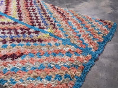 2x6 Moroccan Handmade Multicolor Cotton Rag rug Runner - Image 6