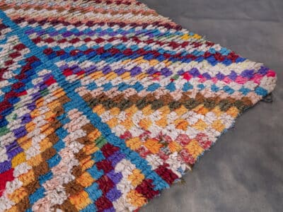 2x6 Moroccan Handmade Multicolor Cotton Rag rug Runner - Image 9