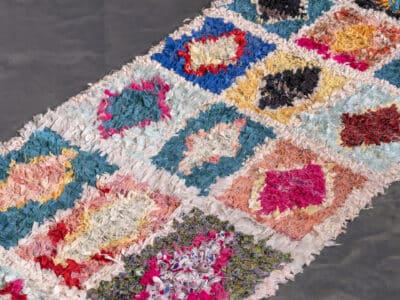 2.5x7 Moroccan Handmade Cotton Rag rug Runner - Image 4