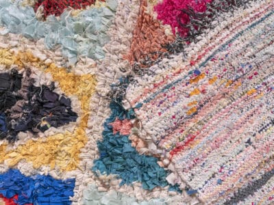 2.5x7 Moroccan Handmade Cotton Rag rug Runner - Image 10