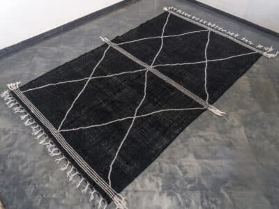 7x10 Black Large Kilim Rug - Image 2