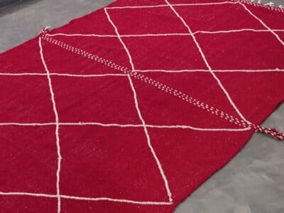 7x10 Red Moroccan Kilim - Image 4